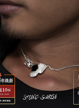 STONESURGE925纯银锆石水晶项链