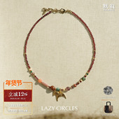 LAZY 默叙 原创小众设计复古锁骨链 CIRCLES 奇幻小马项链