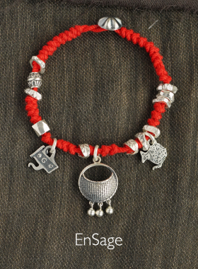 ENSAGE 丰饶手绳 纯银吊坠原创小众设计师复古高级感红色手链默叙