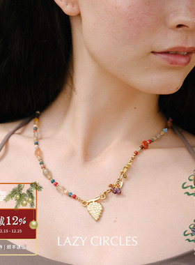 LAZY CIRCLES 葡萄织梦项链 原创复古休闲度假锁骨链 默叙