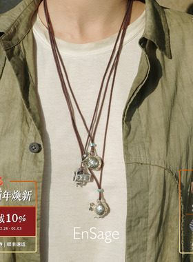 游壶游瓶方形壶饰项链