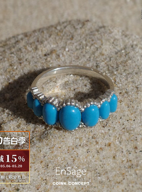 S925纯银多石位四爪戒指
