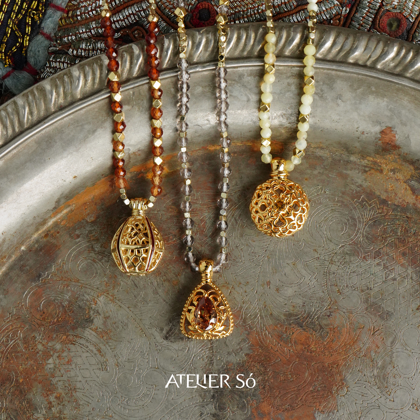 ATELIERSO倪索香水瓶串珠项链