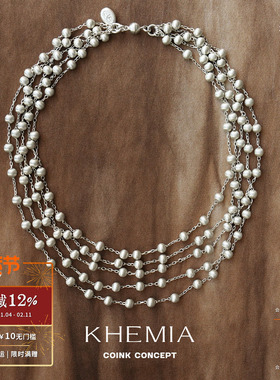 KHEMIA多层拉丝圆珠Stellar项链