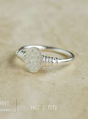 SALEEPEPE纯银丰收图章戒指