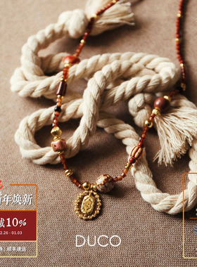 DUCO 花环红石项链 原创小众设计师个性气质高级感礼物默叙