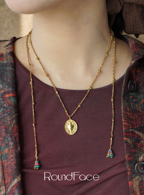 ROUNDFACE Vessel圣杯像编绳项链 原创设计小众复古气质吊坠 默叙