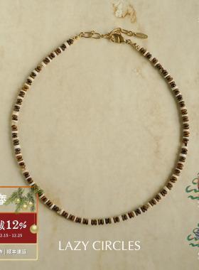 LAZYCIRCLES宝石贝壳项链