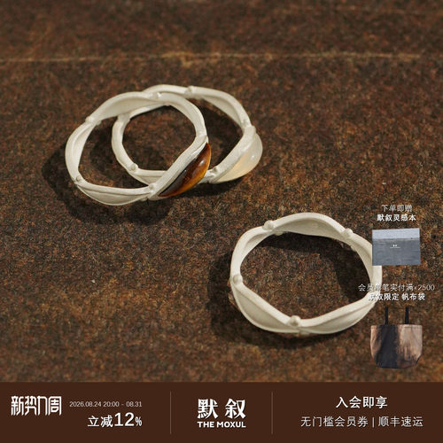OLIO E ACETO油醋汁 纯银虎眼石玉髓花冠戒指 原创设计师银饰默叙