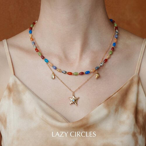 LAZYCIRCLES海洋的歌套组项链