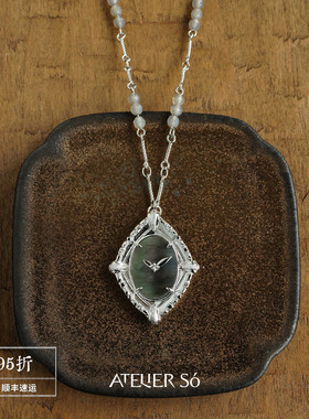 ATELIERSO棱形贝母怀表项链