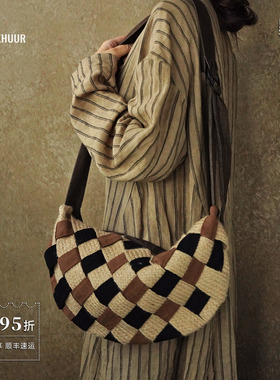 MORIN KHUUR牧仁 棉麻手工编织斜挎包 原创设计师 默叙