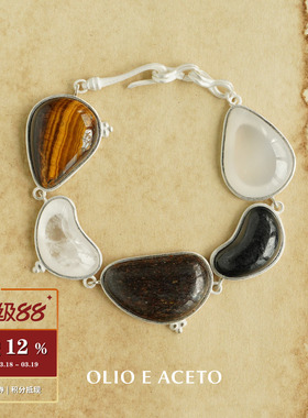 OLIO E ACETO油醋汁 纯银深邃秘境宝石手链 原创小众设计礼物默叙
