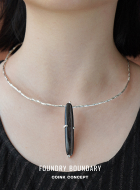FOUNDRY BOUNDARY 彗星吊坠项圈纯银原创设计高级感choker锁骨链1