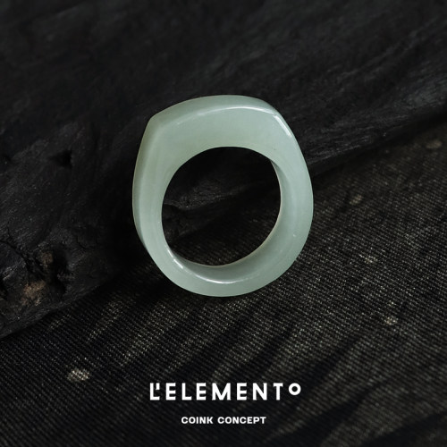 L'ELEMENTO空明和田青白玉戒指