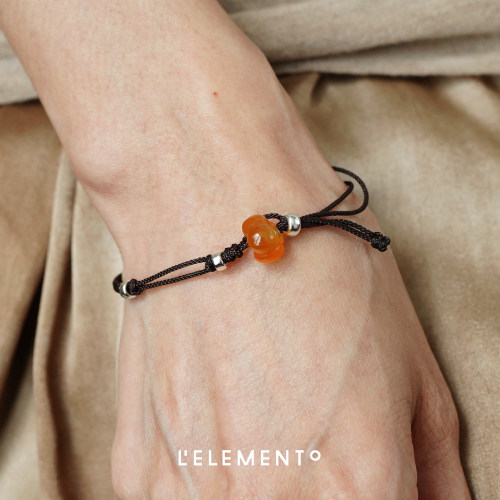 L'ELEMENTO玛瑙好柿编绳手链