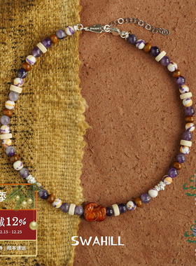 SWAHILL斯瓦山丘木雕小象串项链