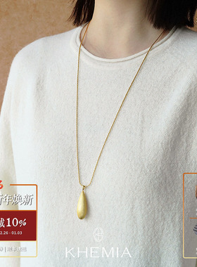 KHEMIA 纯银Elliptical项链 原创设计师高级质感毛衣链 默叙