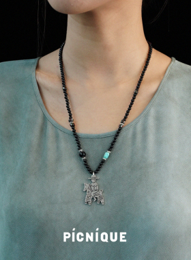 PICNIQUE 骑士朋友串珠项链 原创小众设计师休闲度假串饰默叙