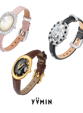 YVMIN尤目 椭圆贝母锆石碎宝石表形手链 原创设计师小众礼物 默叙