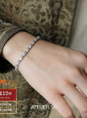 ATELIERSO倪索 网球克拉手链 原创设计师复古小众气质高级感 默叙