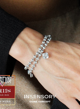INSENSORY凝辉珍珠方钻双层手链