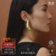 原创设计高级感雕刻镀金耳钉简约 KHEMIA Ziggurat旋序耳环 默叙
