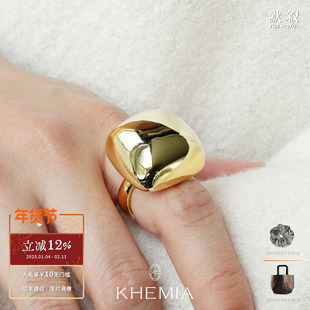 KHEMIA 纯银Cubic戒指 原创设计师简约高级质感 默叙