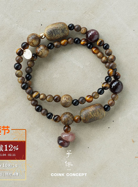 ZIXIU子休沉香许愿魔豆吊坠手链