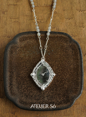 ATELIERSO棱形贝母怀表项链