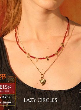 LAZY CIRCLES 星芒爱心套组项链 原创小众设计师复古锁骨链 默叙