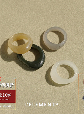 L'ELEMENTO 和田玉戒指 原创设计师LELEMENTO 默叙COINK CONCEPT