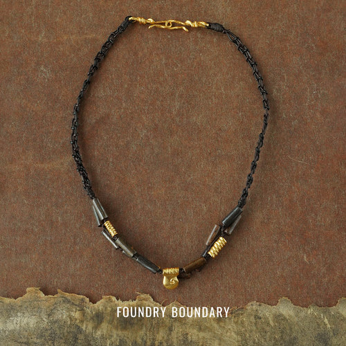 FOUNDRY BOUNDARY 古铜辉石绳结项链 原创个性小众设计锁骨链默叙