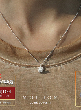 MOIIOM奶油单颗花结锁骨链