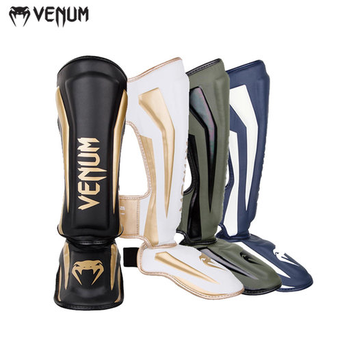 VENUM精英护腿拳击训练护胫毒液