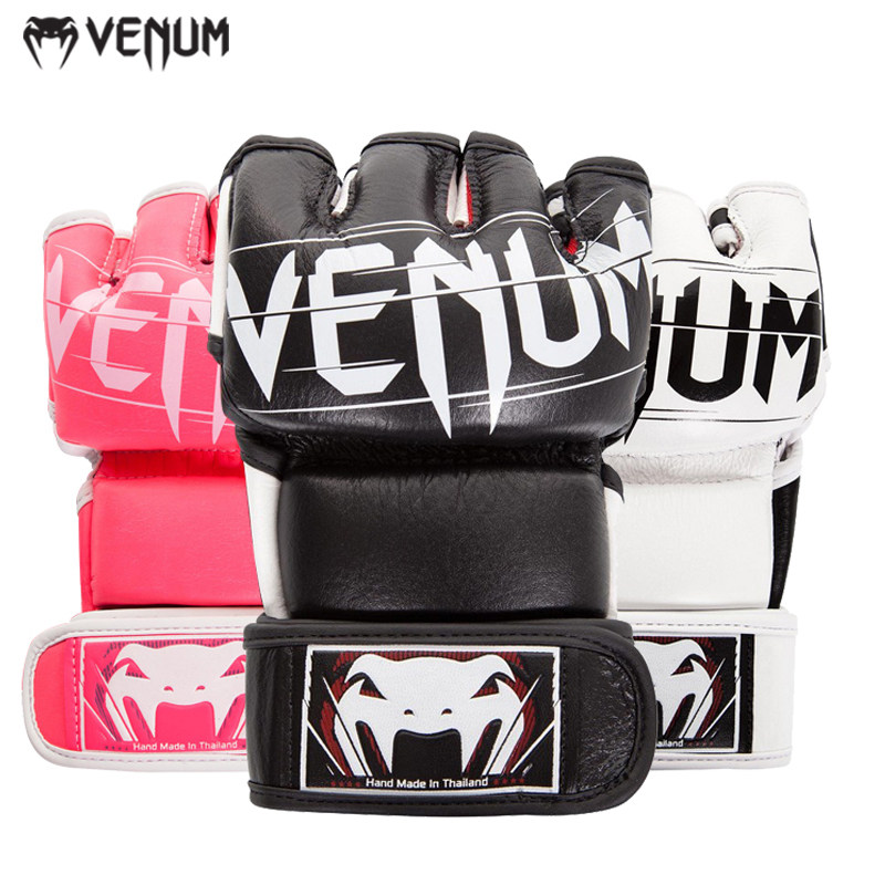 Venum 毒液MMA手套正品拳套半指手套格斗拳套 专业打沙袋牛皮正品