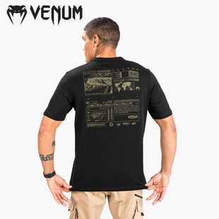 VENUM 毒液T恤 FANGS新款运动短袖 圆领跑步健身上衣 格斗训练服