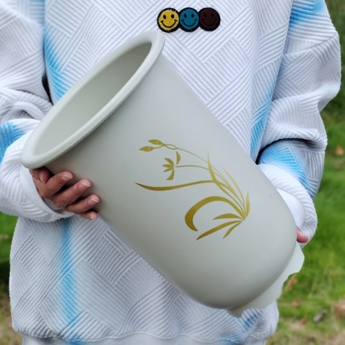 兰花专用仿紫砂加厚树脂高筒花盆