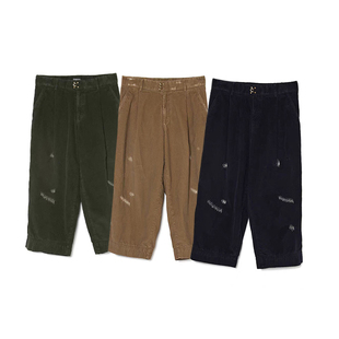 宽松灯芯绒裤 日系双色休闲潮流做旧男女同款 阿部润一 24AW