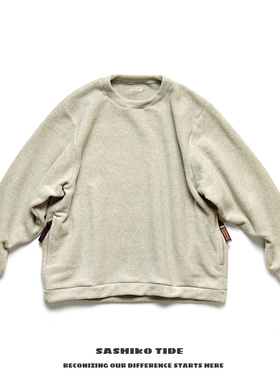 21AW KAPITAL 平田和宏 余文乐同款 摇粒绒保暖宽松圆领套头卫衣