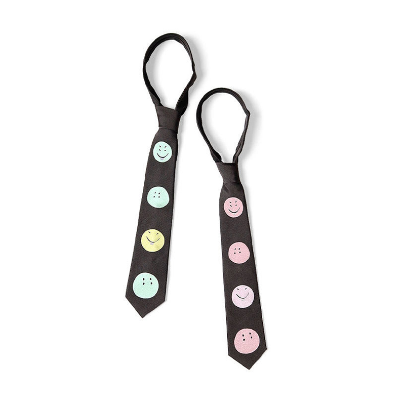 25SS 平田和宏 笑脸领带小众设计高级感百搭休闲个性潮流领带