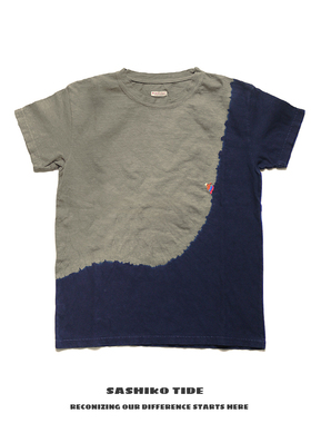 21SS KAPITAL 平田和宏 蜡染刺绣日系潮流男女款宽松圆领T恤短袖