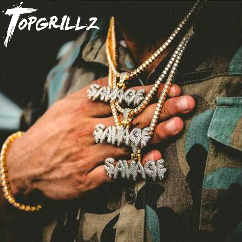 ins欧美爆款字母情侣镶锆石项链