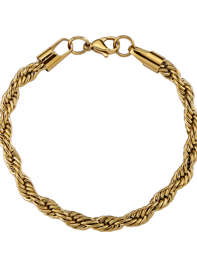 TopGrillz 钛钢3-5m项链麻花手链情侣嘻哈龙骨欧美颈链不褪色素链