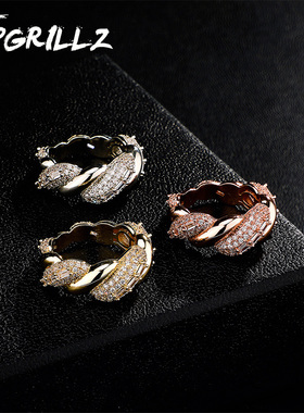 欧美嘻哈微镶锆石戒指