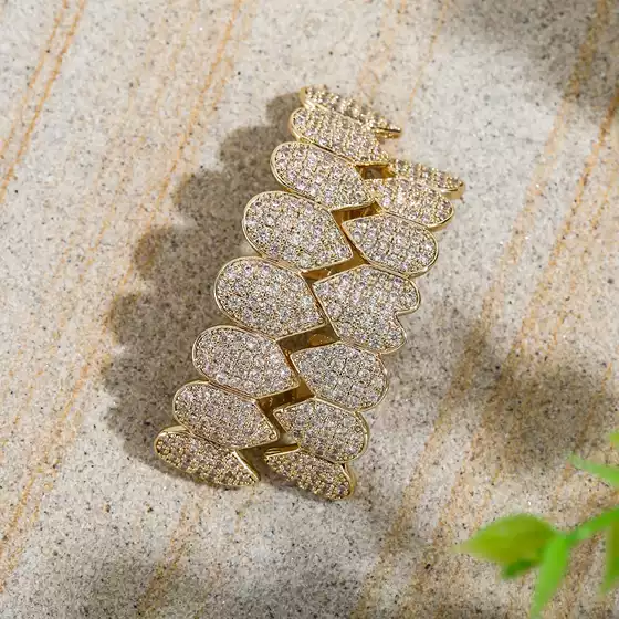 European and American ins Unique Alternative Gold-Plated Braces Punk Quirky Decorative Gold Teeth Trendy Hip-Hop Fake Teeth Nightclub Party