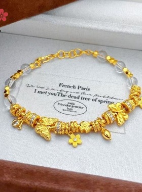 金包银盘缠手链新款轻奢时尚百搭女款手串送女友