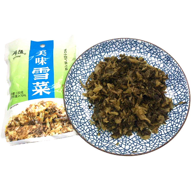 浙江宁波邱隘美味笋丝袋装雪菜鄞州新鲜150g雪里蕻咸菜爽口下饭菜