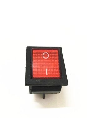 包邮蒸炉配件AC电源开关两档4脚船型开关KCD1-104N红色铜脚通用