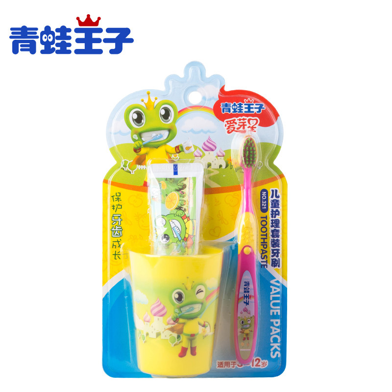 The Frog Prince Children's toothbrushes Soft fur 2-3-6-12 Child Toothpaste containing fluoride Baby suit Moth proofingin the Diapers/Care/Feeding/Push lathe , Teether/Toothbrush/Toothpaste , Toothpaste Toothbrush Set  category - from Buy2taobao.com to provide professional Taobao agent buy service